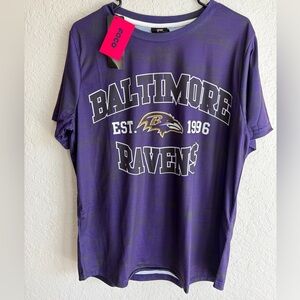 NWT Baltimore Ravens Foco Purple Performance T-Shirt - Men’s Medium 🔥